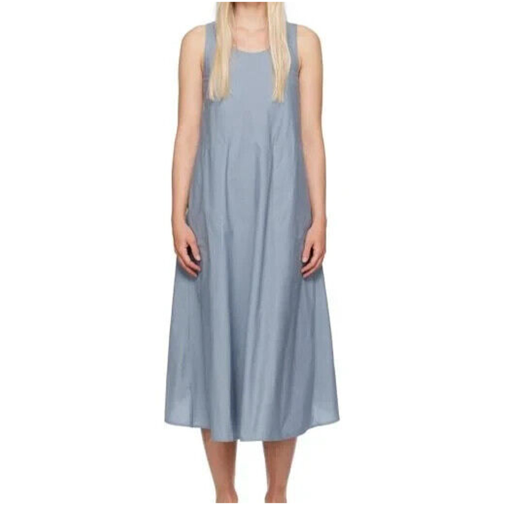 Women's Basic Solid Cotton Linen Dress With Pocke… - image 1